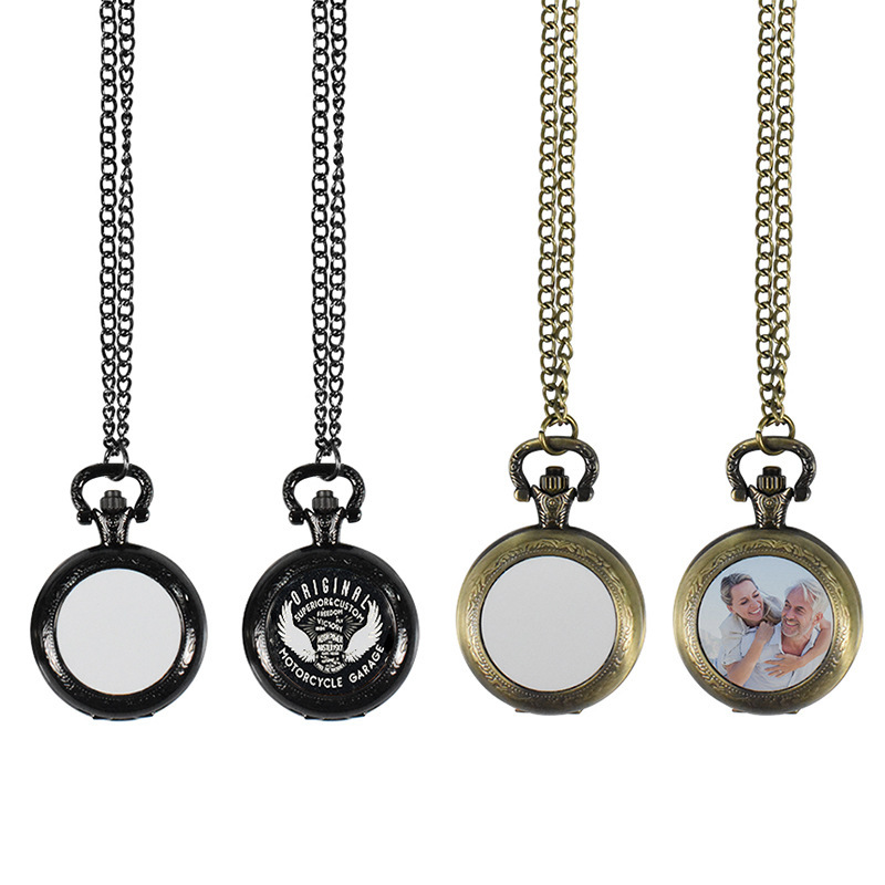 Vintage Fashion Necklace - Maßgefertigte Vintage Metall-Taschenuhr Anhänger-Halskette Klassische Uhren-Halskette