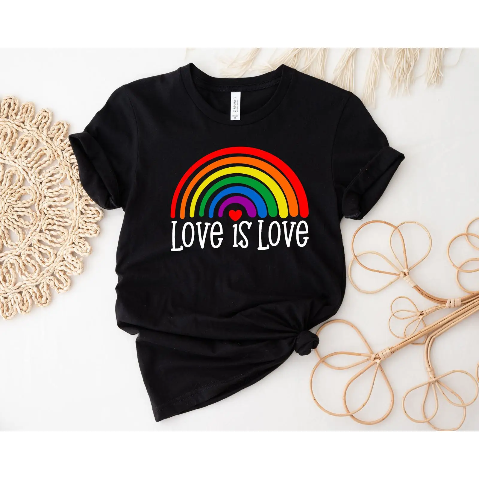 Vintage Fashion Community - Love Is Rainbow LGBTQ T-Shirt –
