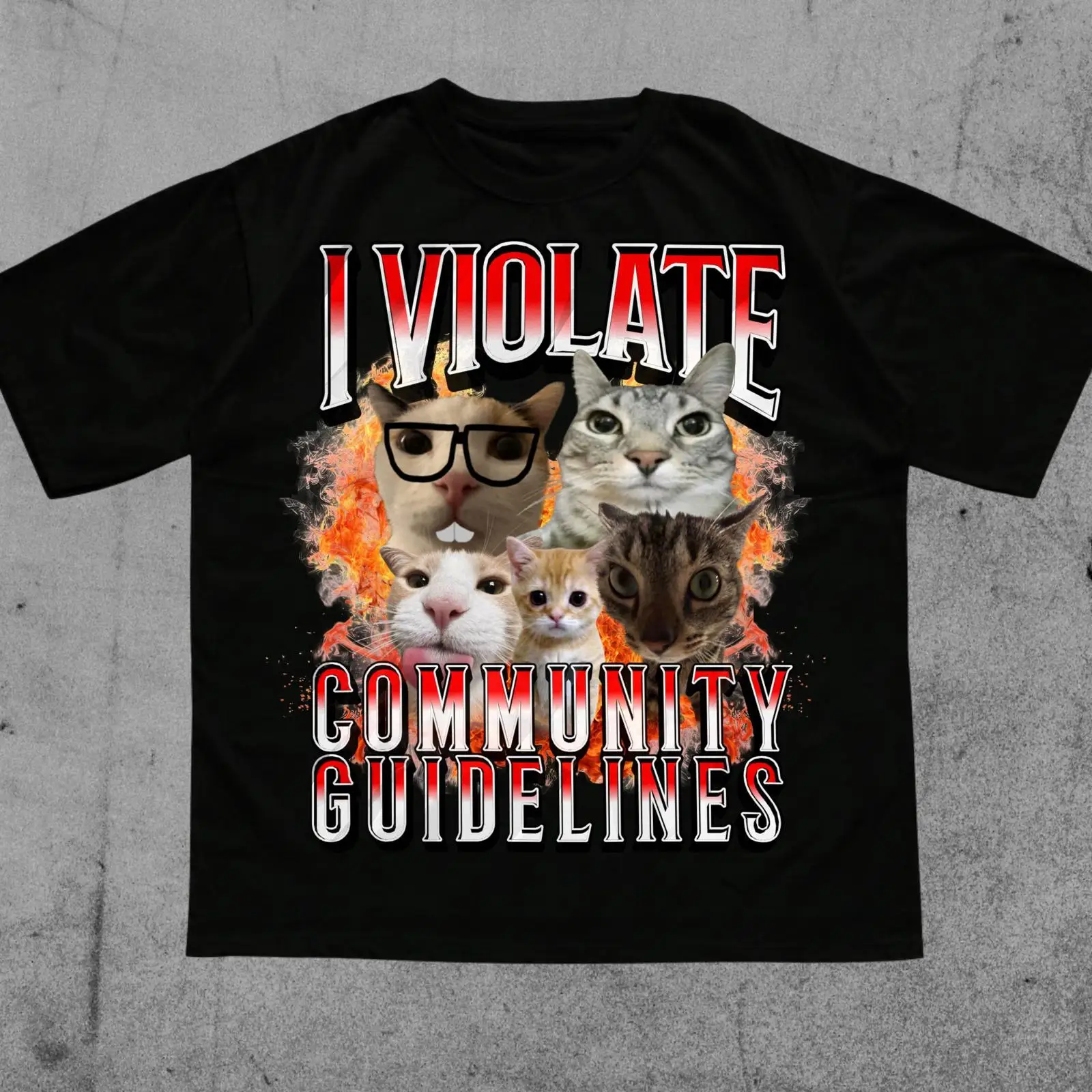 Vintage Fashion Community - I Violate Community Guidelines Cursed Cat