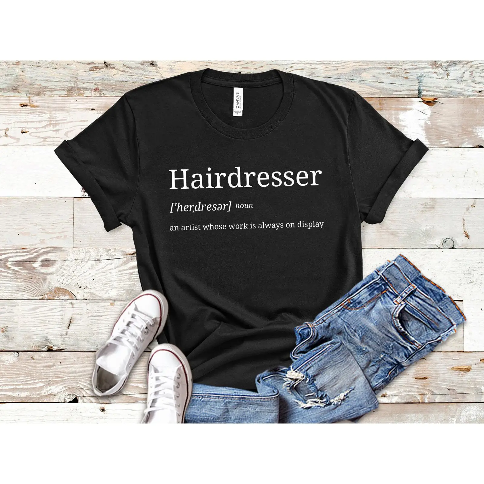 Vintage Fashion Quotes Short - Friseur-T-Shirt, Friseur- und Haarstylist-T-Shirt mit Zitat,