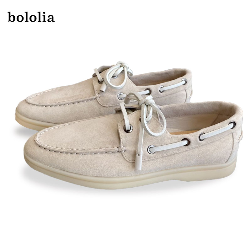 Vintage Fashion Streetwear - Hochwertige Echtleder-Flachschuhe, Paar-Loafer, Trendige Vintage-Wildleder-Loafer, Damen-Freizeitschuhe,