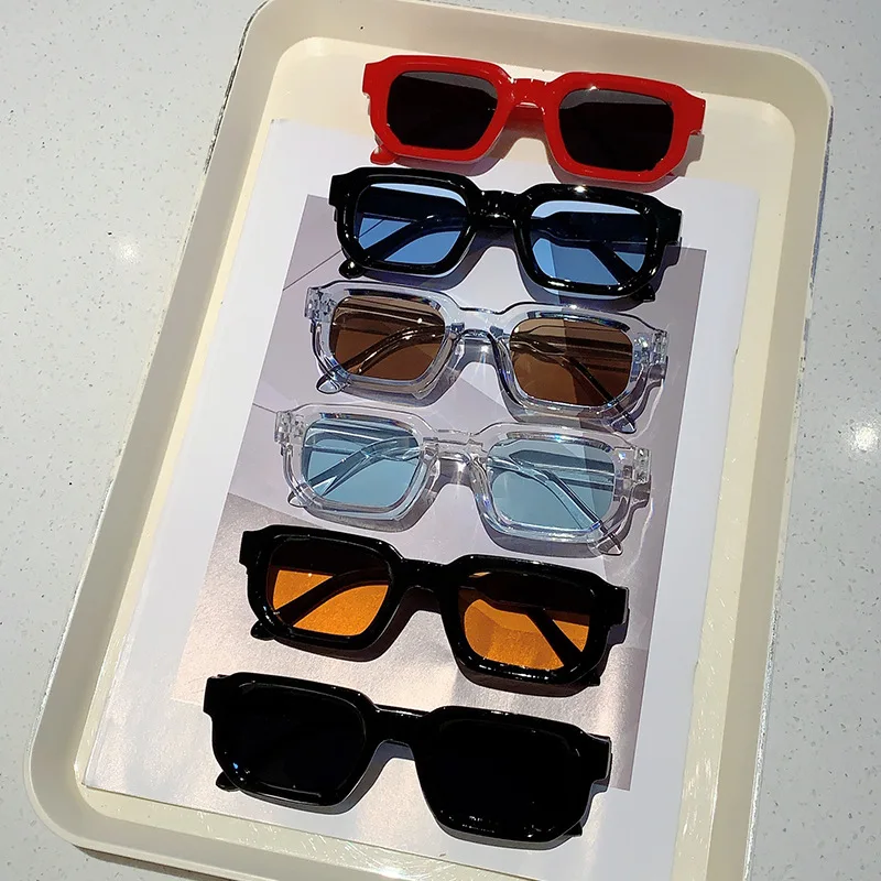 Vintage Fashion Streetwear - Vintage Rechteckige Sonnenbrille für Outdoor-Aktivitäten, Luxusmarken-Design,