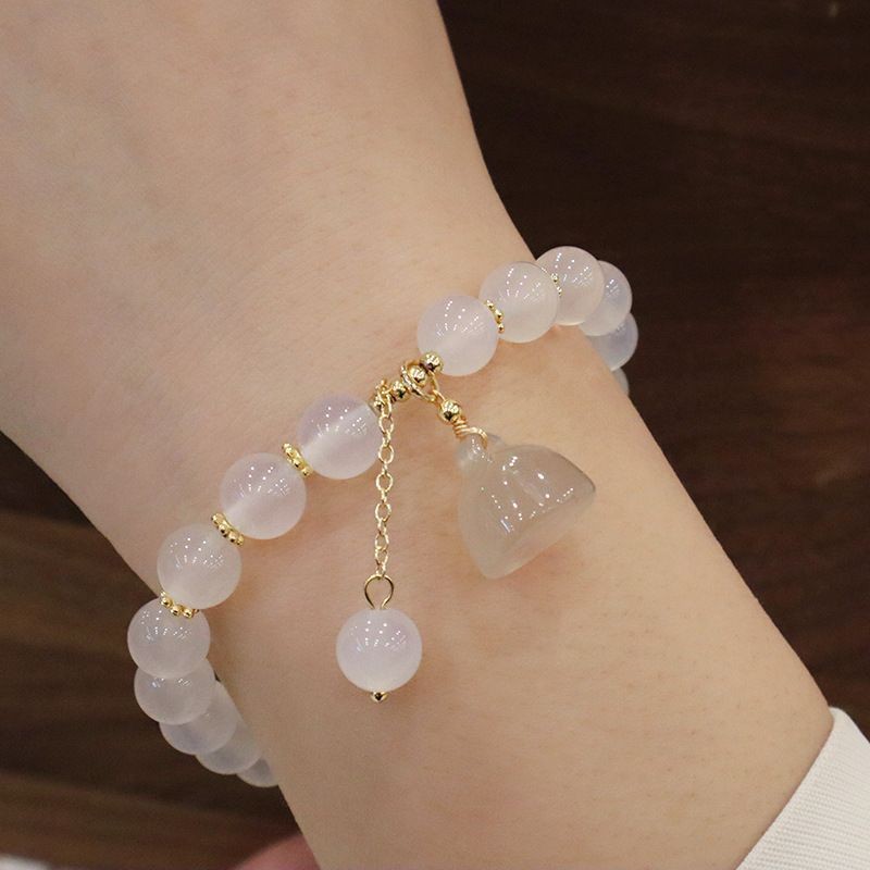 Weißes Achat-Armband mit Lotus – Vintage Fashion Tiktok Bewertung und Preis