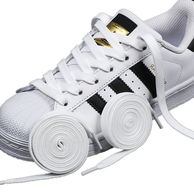 1 Paar schwarz-weiße Schnürsen – Adidas Shoes Superstar Bewertung und Preis