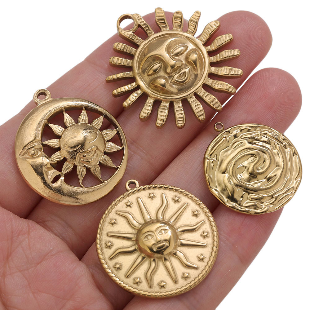 5 Stück PVD-Gold-Anhänger aus  – Vintage Fashion Tumblr Bewertung und Preis