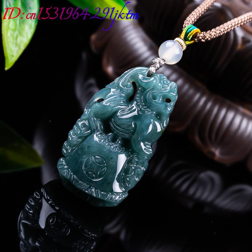 Burmesischer Jadeit Pixiu Anhä – Vintage Fashion Necklace Bewertung und Preis