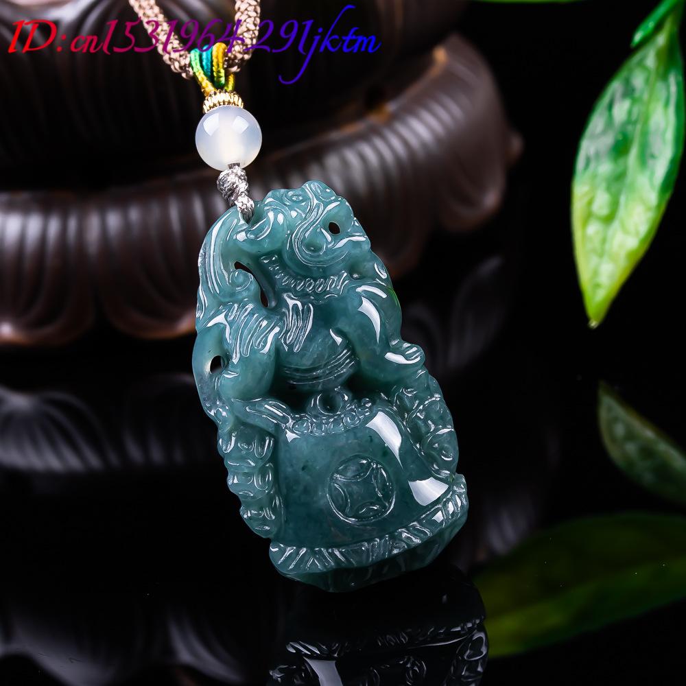 Burmesischer Jadeit Pixiu Anhä – Vintage Fashion Necklace Bewertung und Preis