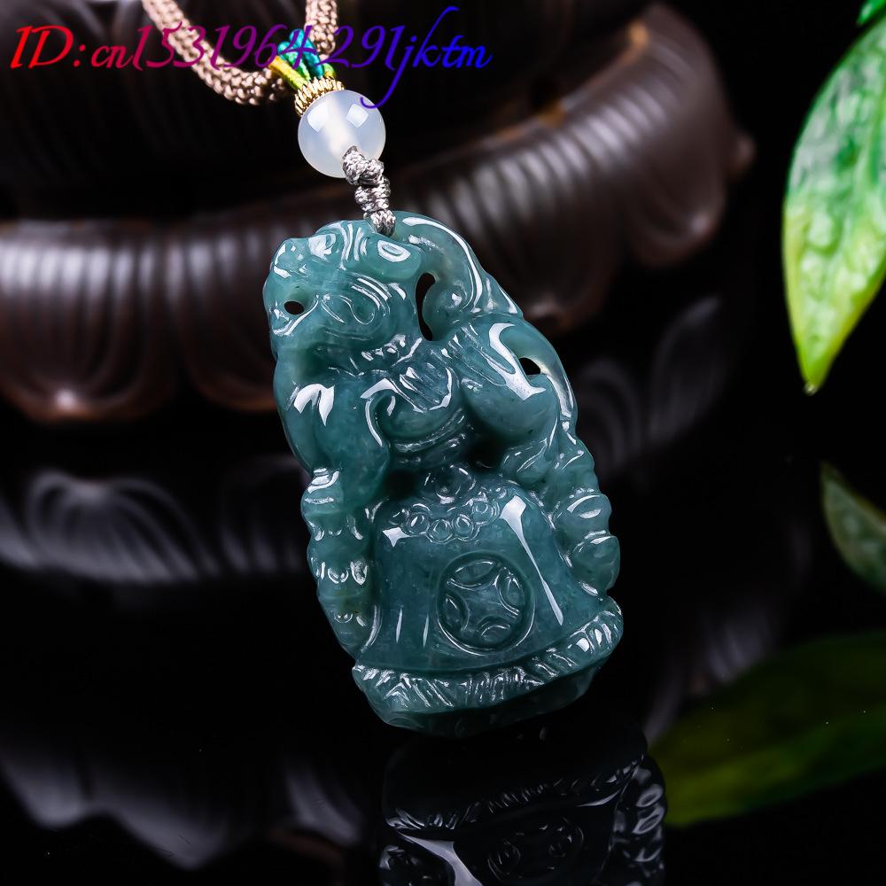 Burmesischer Jadeit Pixiu Anhä – Vintage Fashion Necklace Bewertung und Preis