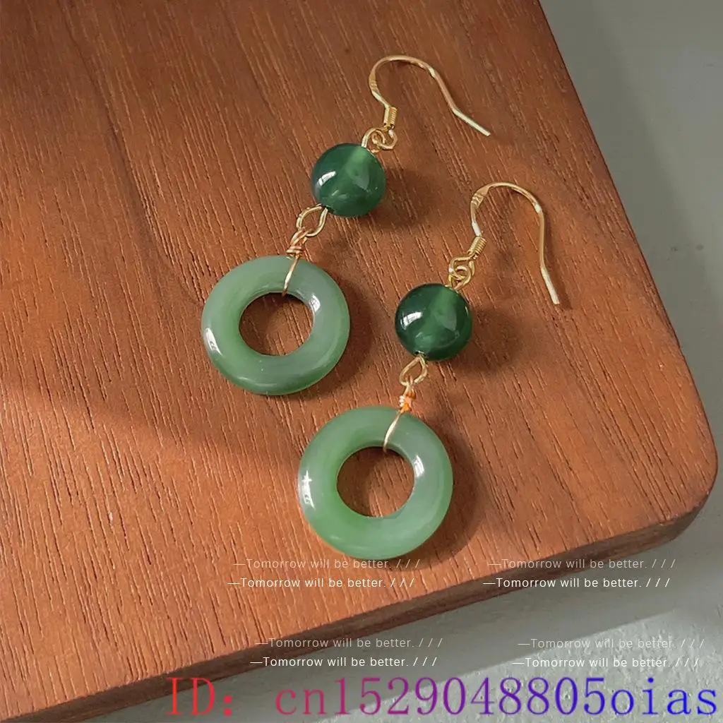 Grüne echte Jade Ring Ohrringe – Vintage Fashion Tumblr Bewertung und Preis