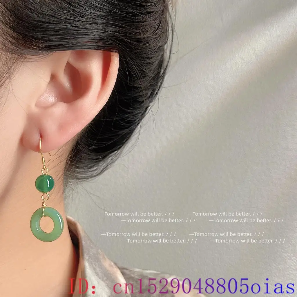 Grüne echte Jade Ring Ohrringe – Vintage Fashion Tumblr Bewertung und Preis