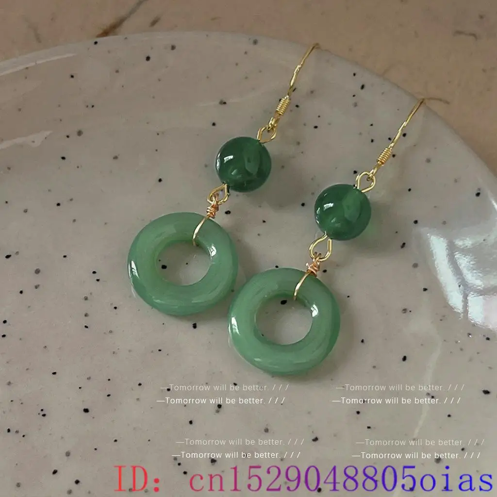 Grüne echte Jade Ring Ohrringe – Vintage Fashion Tumblr Bewertung und Preis