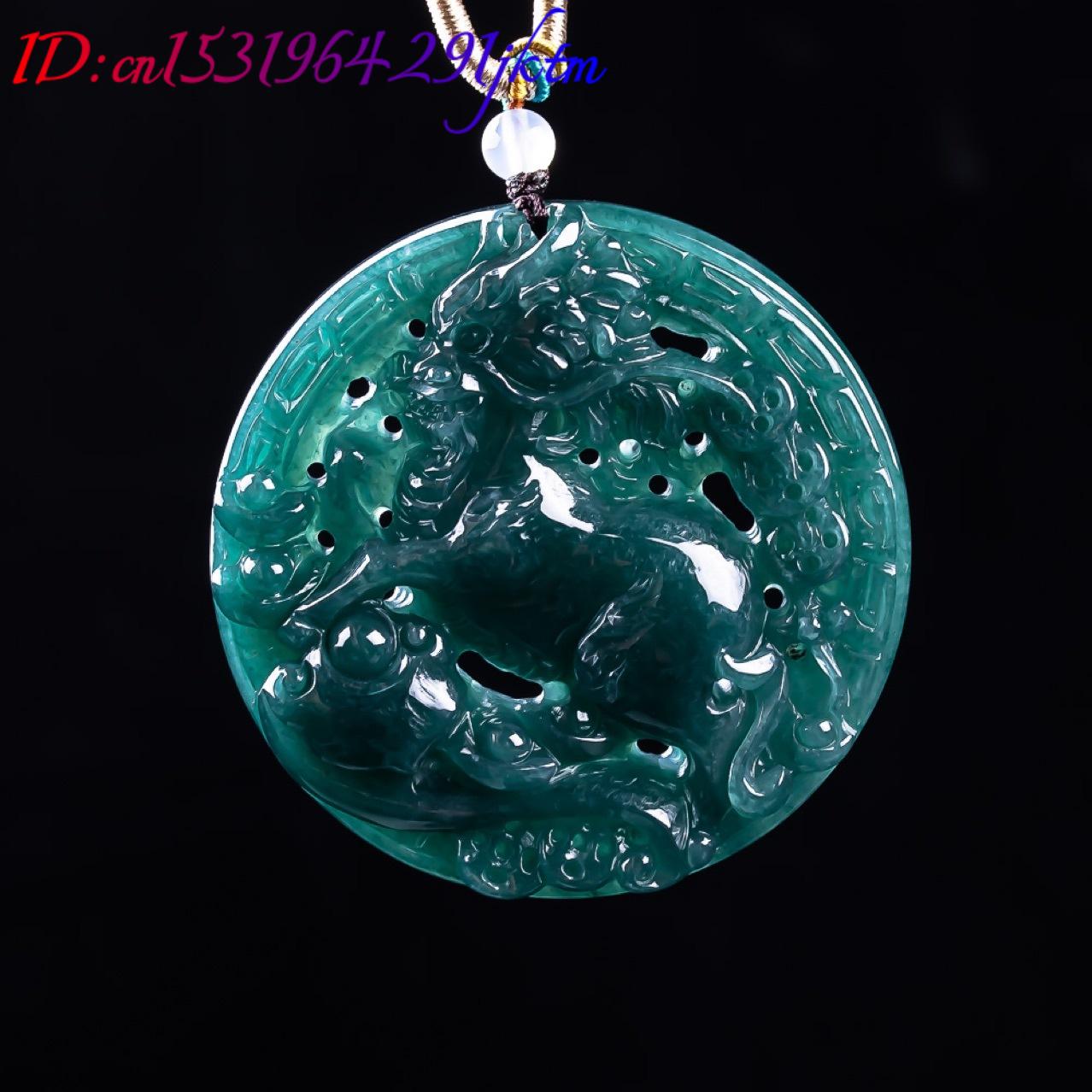Burmesischer Jadeit-Drachenanh – Vintage Fashion Necklace Bewertung und Preis