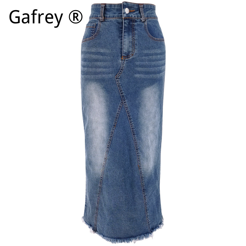 Damen Jeansrock in Midi-Länge  – Vintage Fashion Streetwear Bewertung und Preis