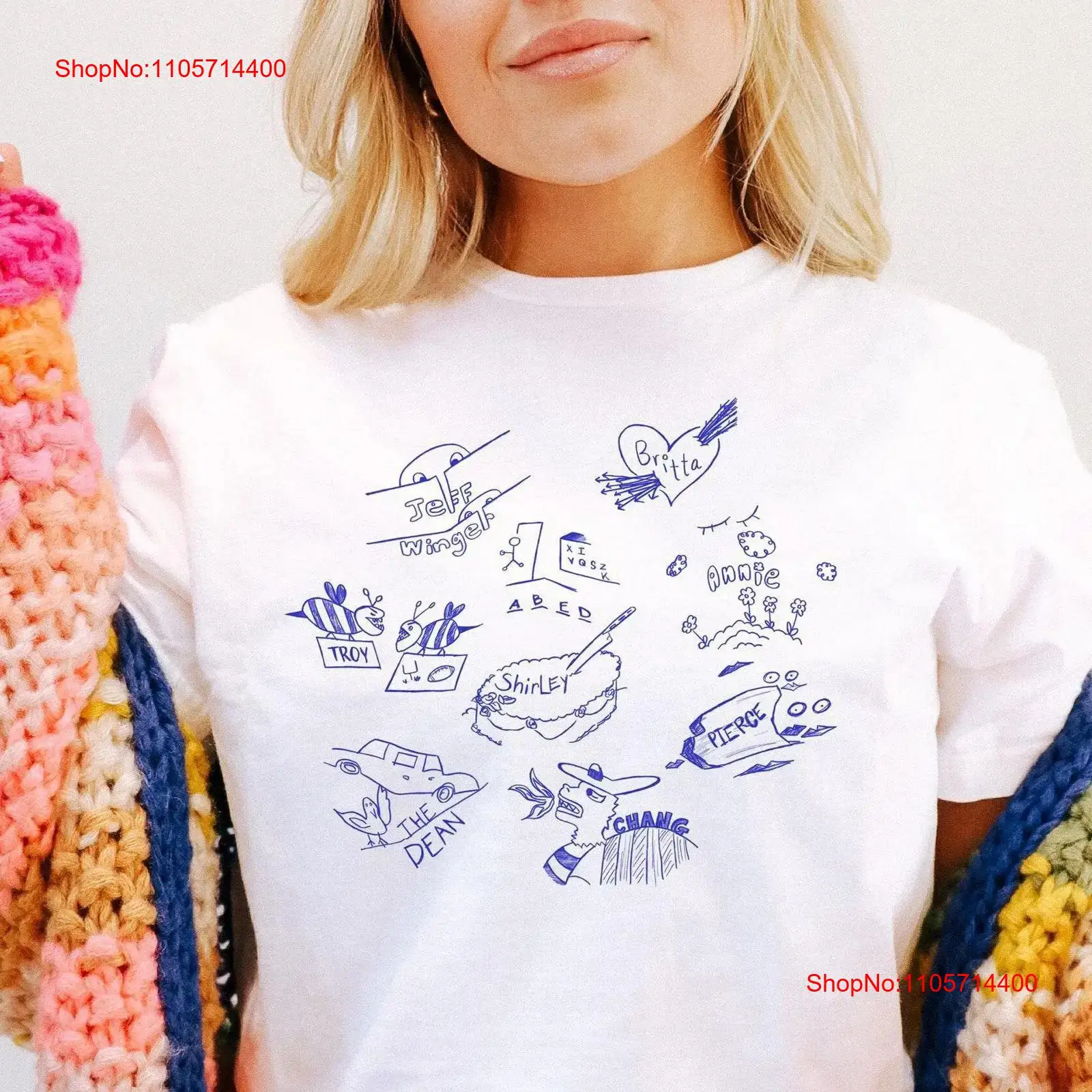 Community TV Show Doodles T-Sh – Vintage Fashion Community Bewertung und Preis