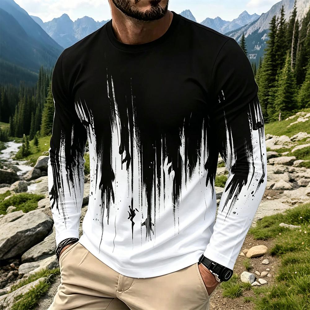 Herren Gradient Ink Splash Lan – Vintage Fashion Streetwear Bewertung und Preis
