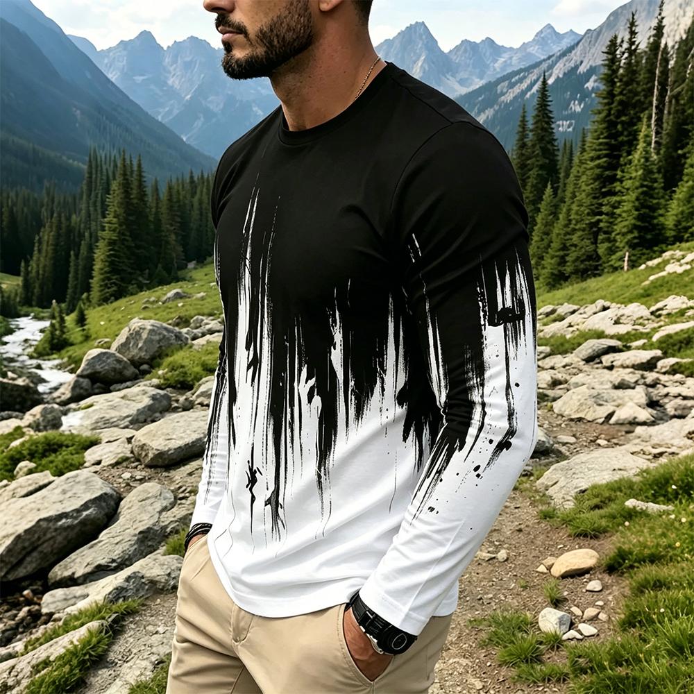 Herren Gradient Ink Splash Lan – Vintage Fashion Streetwear Bewertung und Preis