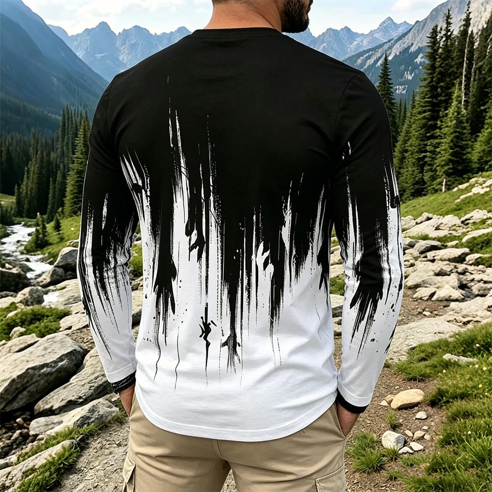 Herren Gradient Ink Splash Lan – Vintage Fashion Streetwear Bewertung und Preis
